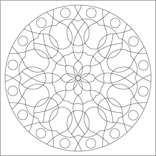 mandala 20. / 20x20 cm