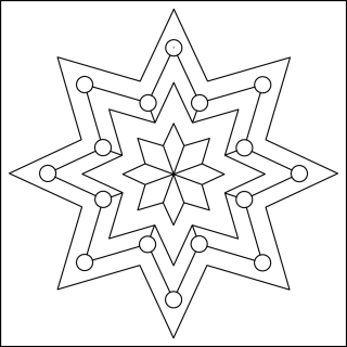 hvězda H3 / 10x10 cm