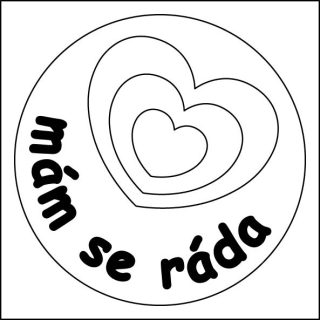 SRDÍČKO mám se ráda / 10x10 cm