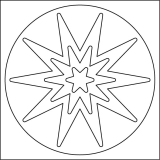hvězda A / 10x10 cm