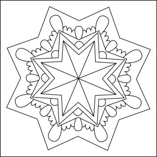 hvězda CH3 / 10x10 cm